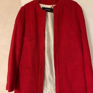 Zara basics faux tweed jacket